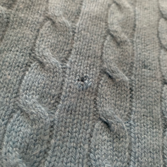 Blue Cashmere Women’s Turtleneck Sweater | Medium Size - Picture 3 of 4